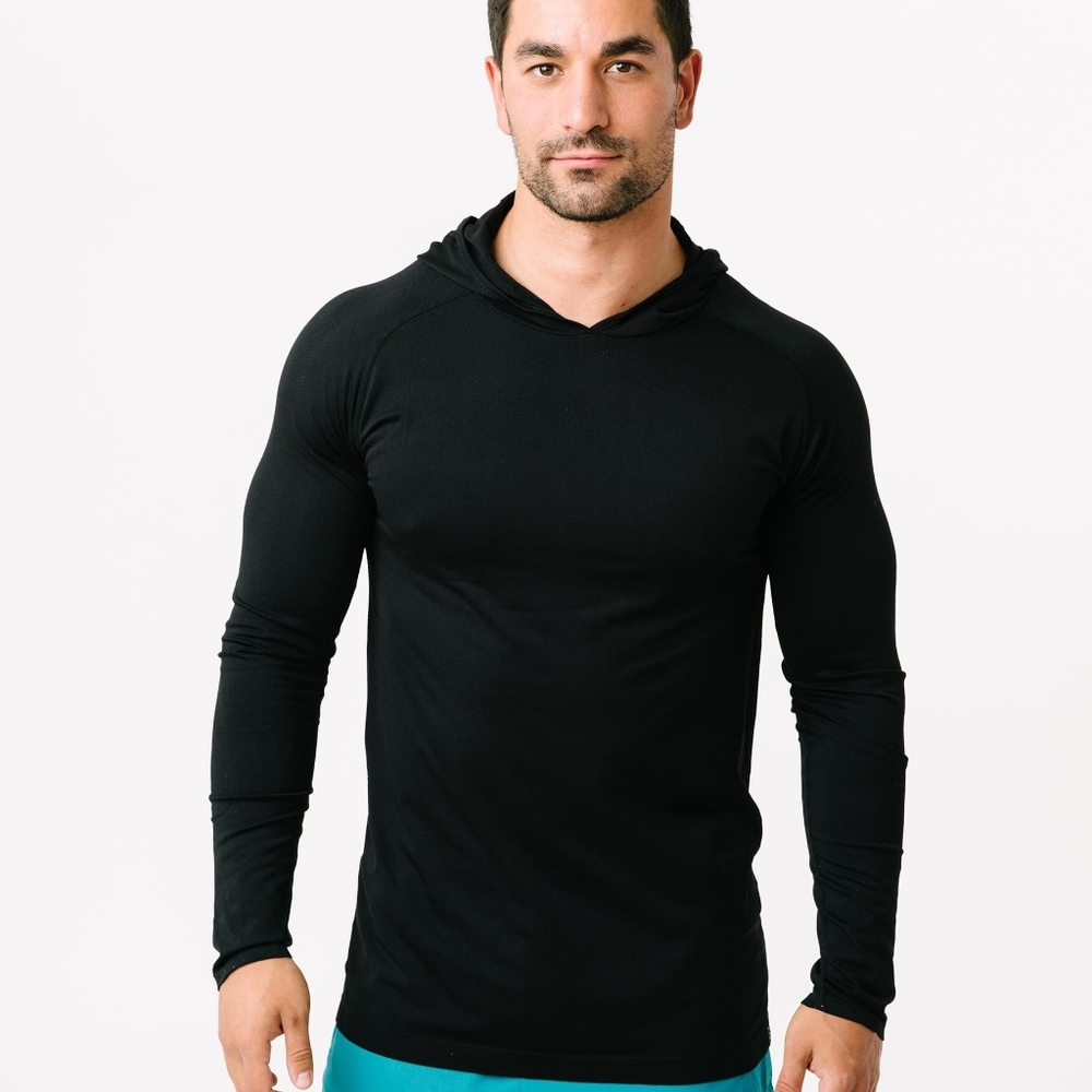Mens Black Performance Hoodie